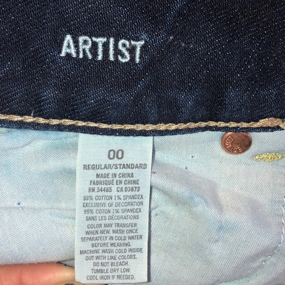 American Eagle Artist Stretch Jeans Size 00 Reg. - Picture 5 of 8